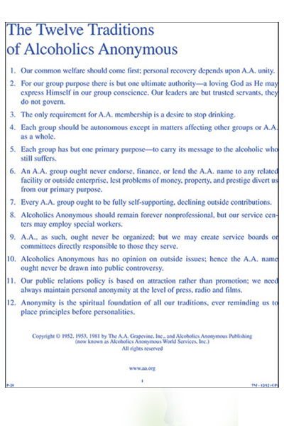 P-28 Twelve Traditions Flyer